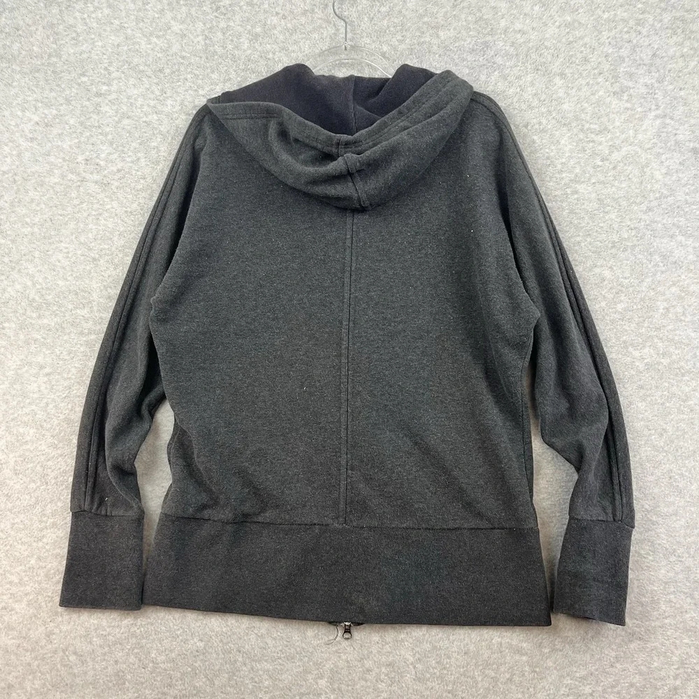 Y2k Nike Womens Jacket Gray Zip Up Hoodie Womens Medium Track Snug Body Grey